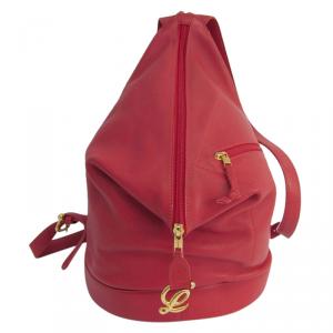 Loewe Red Leather Backpack