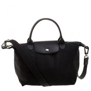 Longchamp Black Nylon Small Le Pliage Tote