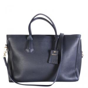 Longchamp Blue Leather Tote Bag