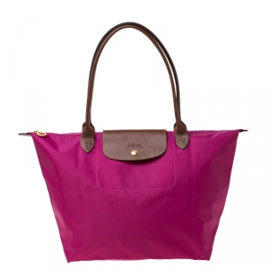 Longchamp Magenta Nylon Medium Le Pliage Tote
