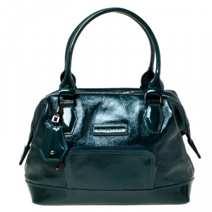 Longchamp Dark Green Patent Leather Legende Satchel