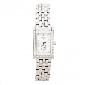 Longines White Stainless Steel Diamond Dolce Vita L5.155.0 Women's Wristwatch 19.80 mm