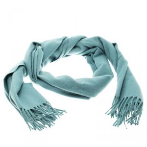 Loro Piana Dull Blue Grande Unita Flannel Melange Cashmere Scarf