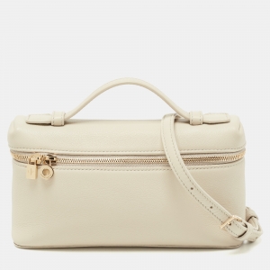 Loro Piana Light Beige Leather Extra Pocket L19 Pouch