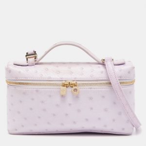 Loro Piana Lilac Ostrich L19 Pouch Bag