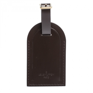 مملوكة مسبقًا Louis Vuitton Dark Brown Leather luggage Tag