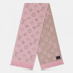 Louis Vuitton Rose Ballerine Logomania Shine Scarf