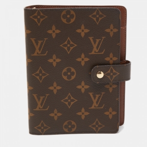 Pre Owned Louis Vuitton Monogram Canvas Medium Ring Agenda Cover