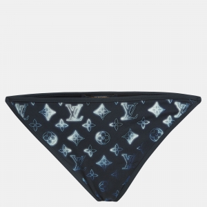 Louis Vuitton Navy Blue Mahina Monogram Stretch Knit Bikini Bottom M
