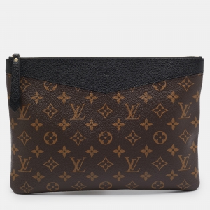 Pre Owned Louis Vuitton Black Monogram Canvas Daily Pouch