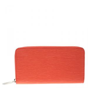 Louis Vuitton Orange Epi Leather Zippy Wallet