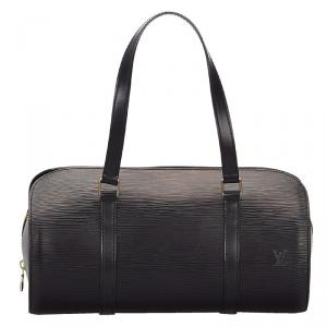 مملوكة مسبقًا Louis Vuitton Noir Epi Leather Soufflot Bag