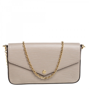 مملوكة مسبقًا Louis Vuitton Galet Epi Leather Pochette Felicie Bag