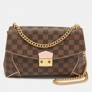 مملوكة مسبقًا Louis Vuitton Rose Ballerine Damier Ebene Canvas Caissa Flap Bag