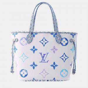 Louis Vuitton Blue Monogram Giant Canvas By The Pool 2.0 Neverfull MM Tote Bag