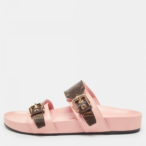 Louis Vuitton Brown Monogram Canvas Bom Dia Slides Size 39