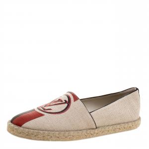 مملوكة مسبقًا حذاء إسبادريلز لوي فيتون بوستكارد كانفاس بيج مقاس 36.5