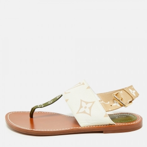 Louis Vuitton Multicolor Monogram Canvas Thong Flats Size 39