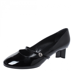 مملوكة مسبقًا Louis Vuitton Black Patent Leather Mary Jane Pumps Size 40