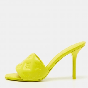 Louis Vuitton Yellow Leather Revival Sandals Size 37