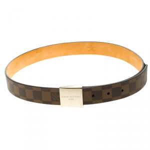 مملوكة مسبقًا Louis Vuitton Damier Ebene Canvas Paris Buckle Belt 85CM