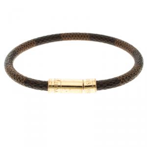 Pre Owned سوار لوي فيتون كيب إت لون ذهبي كانفاس دامييه أييبن