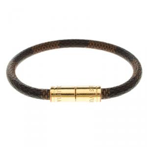 Pre Owned سوار لوي فيتون كيب إيت كانفاس دامييه ذهبي اللون