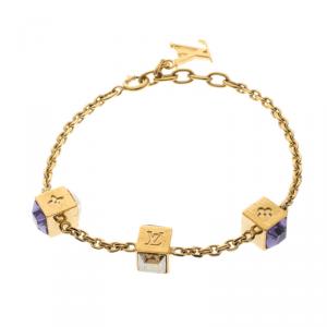 Pre Owned Louis Vuitton Gamble Gold Tone Bracelet