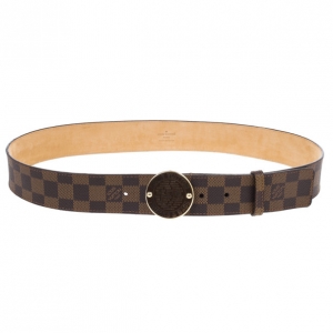 Pre Owned Louis Vuitton Damier Ebene Trunks & Bags Belt 90CM