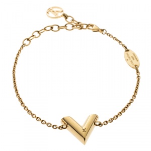 Louis Vuitton Essential V Gold Tone Bracelet 