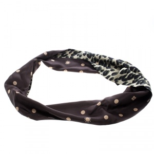 مملوكة مسبقًا Louis Vuitton Dual Print Twisted Silk Choker Scarf