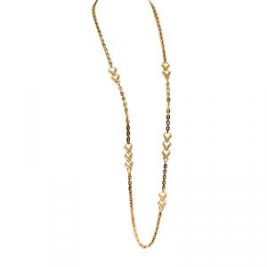 Louis Vuitton Gold Tone Sautoir Necklace