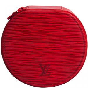 Pre Owned Louis Vuitton Red Epi Leather Ecrin Bijoux Jewelry Case
