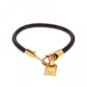 Louis Vuitton Monogram Luck It Gold Tone Bracelet 