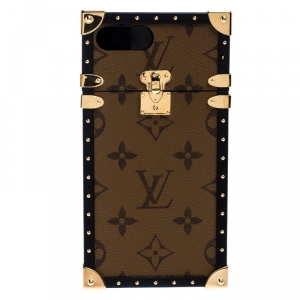 Pre Owned Louis Vuitton Monogram Reverse Canvas Eye Trunk iPhone 7+ Case