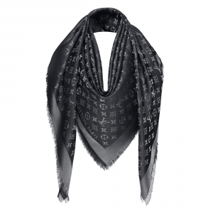 Pre Owned Louis Vuitton Black Monogram Shine Shawl