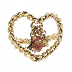 Pre Owned Louis Vuitton Sweet Monogram In My Heart Ring Size 50