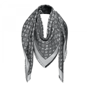 مملوكة مسبقًا وشاح لوي فيتون دنيم مونوغرامي أسود