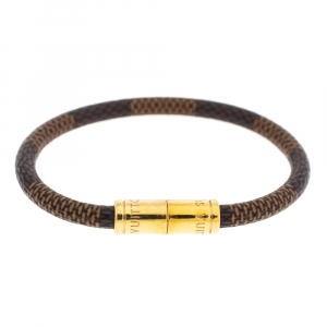 Pre Owned سوار لوي فيتون كيب إت لون ذهبي كانفاس دامييه أيبين