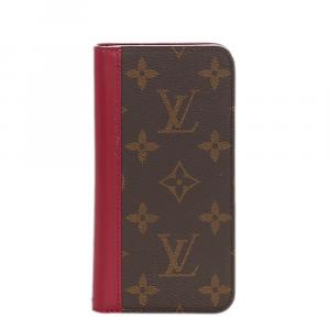 Pre Owned Louis Vuitton Brown Monogram Canvas Folio iPhone Cover
