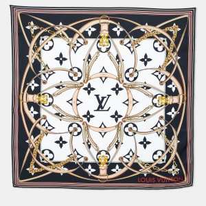 Louis Vuitton Black Ultimate Monogram Silk Square Scarf