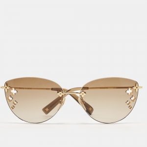 Louis Vuitton Brown/Gold Desmayo Rimless Sunglasses