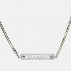 Louis Vuitton LV ID Crystals Silver Tone Necklace