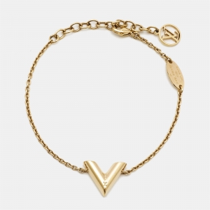 Louis Vuitton Essential V Gold Tone Bracelet