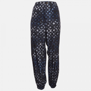 Louis Vuitton Dark Blue Mahina Monogram Nylon Joggers L