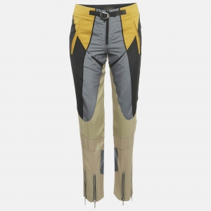 Louis Vuitton Multicolor Silk Blend Paneled Trousers S