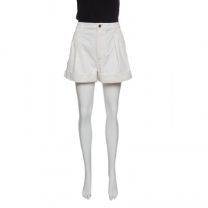 Louis Vuitton Off White Denim Shorts L