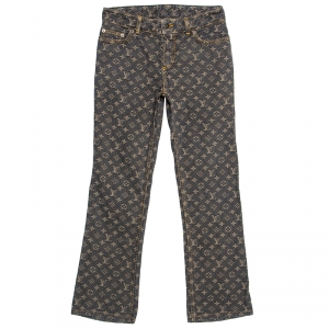 Louis Vuitton Brown Monogram Denim Jeans M