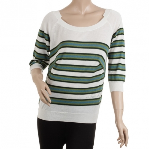 Louis Vuitton Striped Boat Neck Sweater L