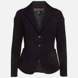 Louis Vuitton Black Wool Blend Single Breasted Blazer M